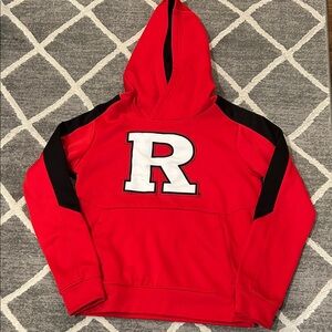 Rutgers Red Kids Hoodie with Black Accents Sweatshirt